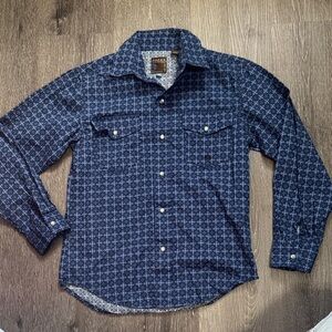 Roper wear the west Navy boys snap Down Shirt